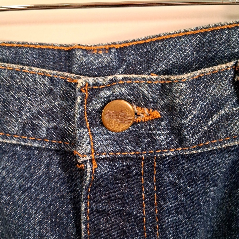 Vintage 90s Chic Jeans Juniors Size 15 Avg Dark Wash Rigid Denim High Rise USA - Picture 3 of 11